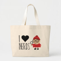 I Liebe-Nerds Leinentaschen