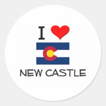I Liebe NEUES SCHLOSS Colorado Runde Aufkleber