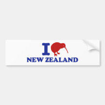 I Liebe Neuseeland Autoaufkleber