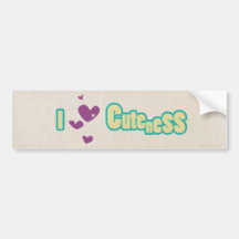 I Liebe-Niedlichkeit Auto Sticker