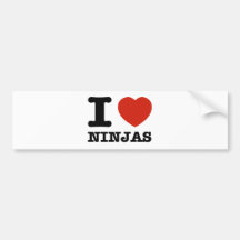 I Liebe Ninjas Autoaufkleber