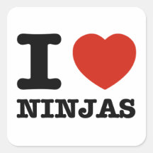 I Liebe Ninjas Sticker