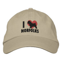 I Liebe-Norfolks gestickter Hut Bestickte Baseballkappen