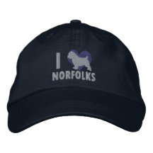 I Liebe-Norfolks gestickter Hut (blau) Baseballkappe