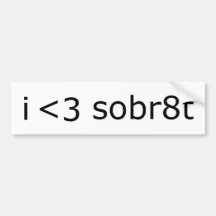 I Liebe-Nüchternheit Autosticker