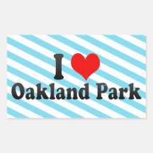 I Liebe-Oakland-Park, Vereinigte Staaten Rechteckige Aufkleber