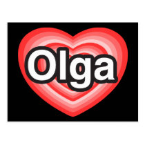 I Liebe Olga. Liebe I Sie Olga. Herz postkarten
