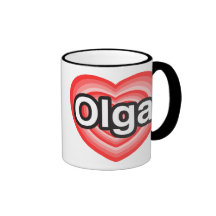 I Liebe Olga. Liebe I Sie Olga. Herz Teetasse
