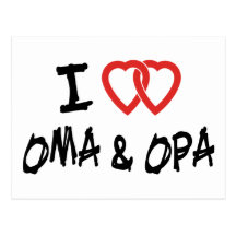 I Liebe Oma u. Opa Postkarten
