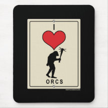 I Liebe Orcs Mauspads