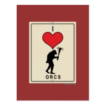 I Liebe Orcs Postkarten