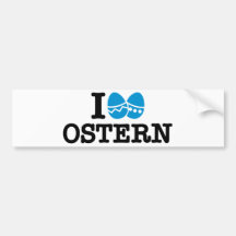 I Liebe Ostern Auto Sticker