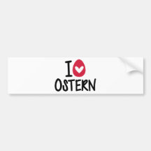 I Liebe Ostern Autosticker