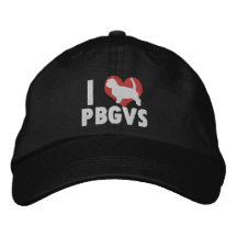 I Liebe-PBGVs gestickter Hut (dunkel) Baseballcap