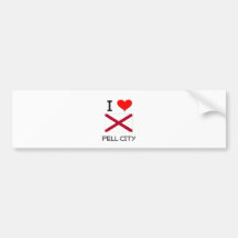 I Liebe PELL STADT Alabama Autosticker