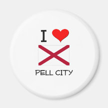 I Liebe PELL STADT Alabama Kühlschrankmagnet