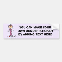I Liebe-pflegent-shirts und Geschenke Auto Sticker