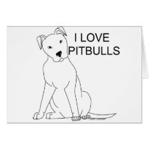 I Liebe Pitbulls Grußkarte