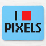 I Liebe-Pixel dunkel Mousepads