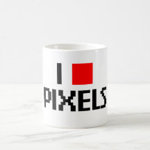 I Liebe-Pixel Tee Tasse