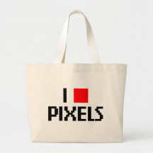 I Liebe-Pixel Tragetaschen