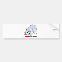 I Liebe-polare Bären Auto Aufkleber
