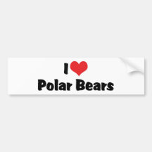 I Liebe-polare Bären Auto Sticker