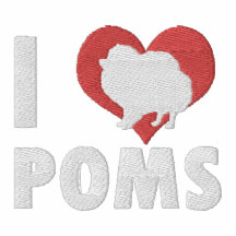 I Liebe-Poms gesticktes Hemd (Polo)