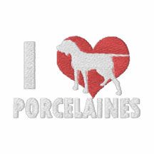 I Liebe-Porcelaines gesticktes langes Hülsen-T-Shi