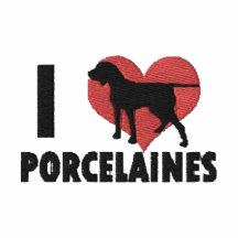 I Liebe-Porcelaines gesticktes T-Shirt