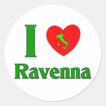I Liebe Ravenna Italien Runde Aufkleber