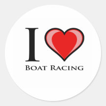 I Liebe-Regatta Runder Sticker