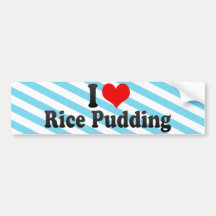 I Liebe-Reis-Pudding Auto Sticker