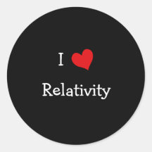 I Liebe-Relativität Runder Sticker