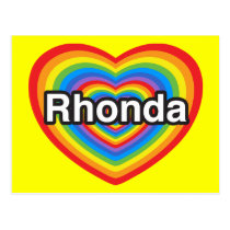 I Liebe Rhonda. Liebe I Sie Rhonda. Herz postkarten