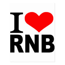 I Liebe RnB Postkarte