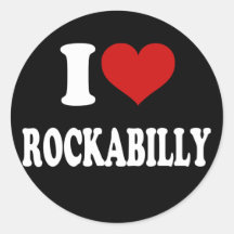 I Liebe Rockabilly Sticker