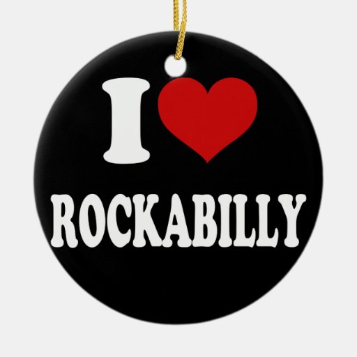 I Liebe Rockabilly Weihnachtsornament