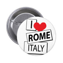 I Liebe Rom Italien Buttons