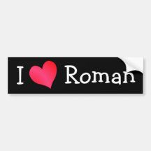 I Liebe römisch Auto Sticker