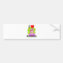 I Liebe-Rosinen Autosticker