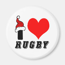 I Liebe-Rugby-Entwurf Magnets