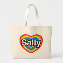 I Liebe Sally. Liebe I Sie Sally. Herz Leinentaschen