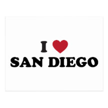 I Liebe San Diego Kalifornien Postkarten
