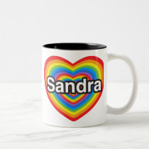 I Liebe Sandra. Liebe I Sie Sandra. Herz tassen