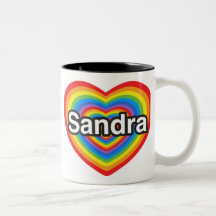 I Liebe Sandra. Liebe I Sie Sandra. Herz Tee Tassen