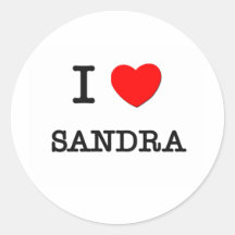 I Liebe Sandra Runde Sticker