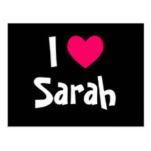 I Liebe Sarah Postkarte