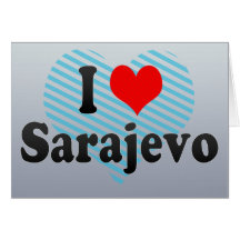 I Liebe Sarajevo, Bosnien und Herzegowina Karte