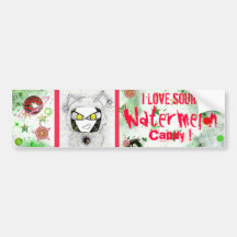 I LIEBE-SAURE WASSERMELONE-SÜSSIGKEIT! AUTOSTICKER